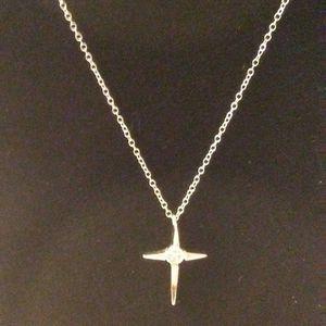 Silver Cross Necklace.
